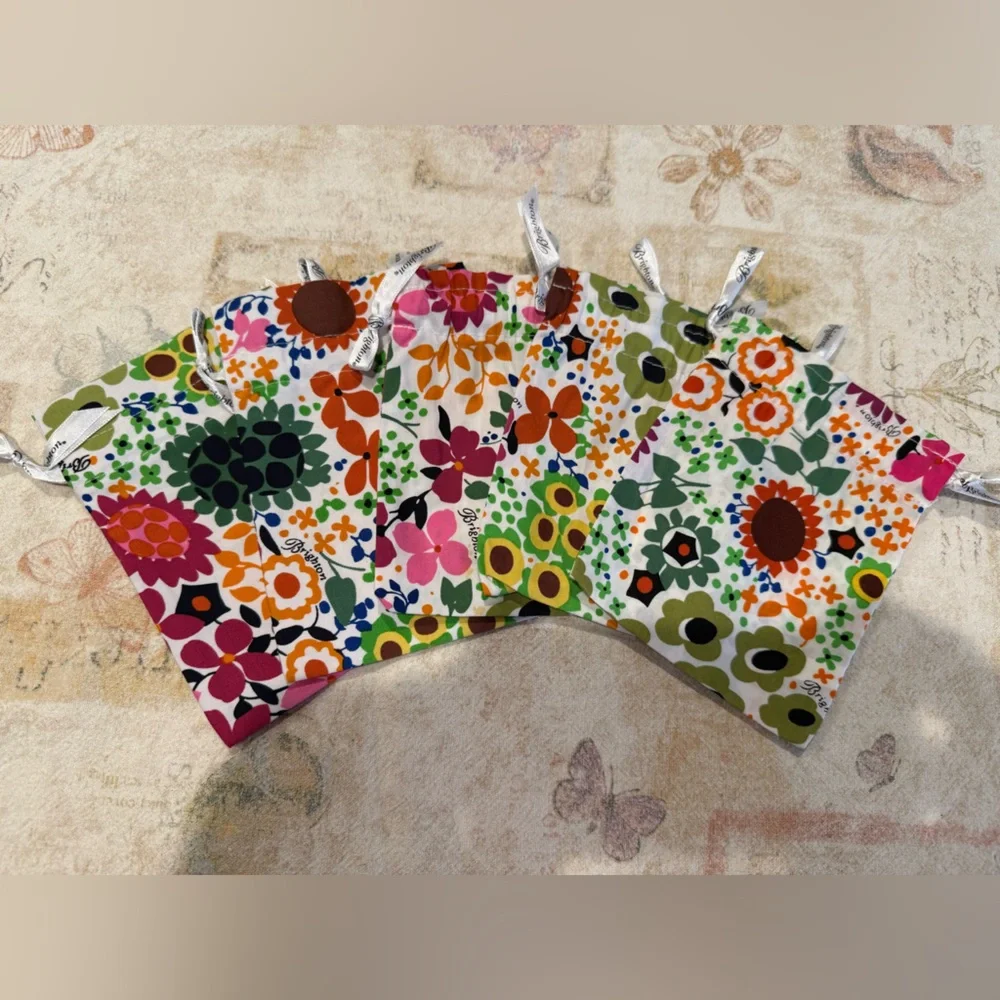 1 Brighton Multicolor Floral Drawstring Pouch - White Background